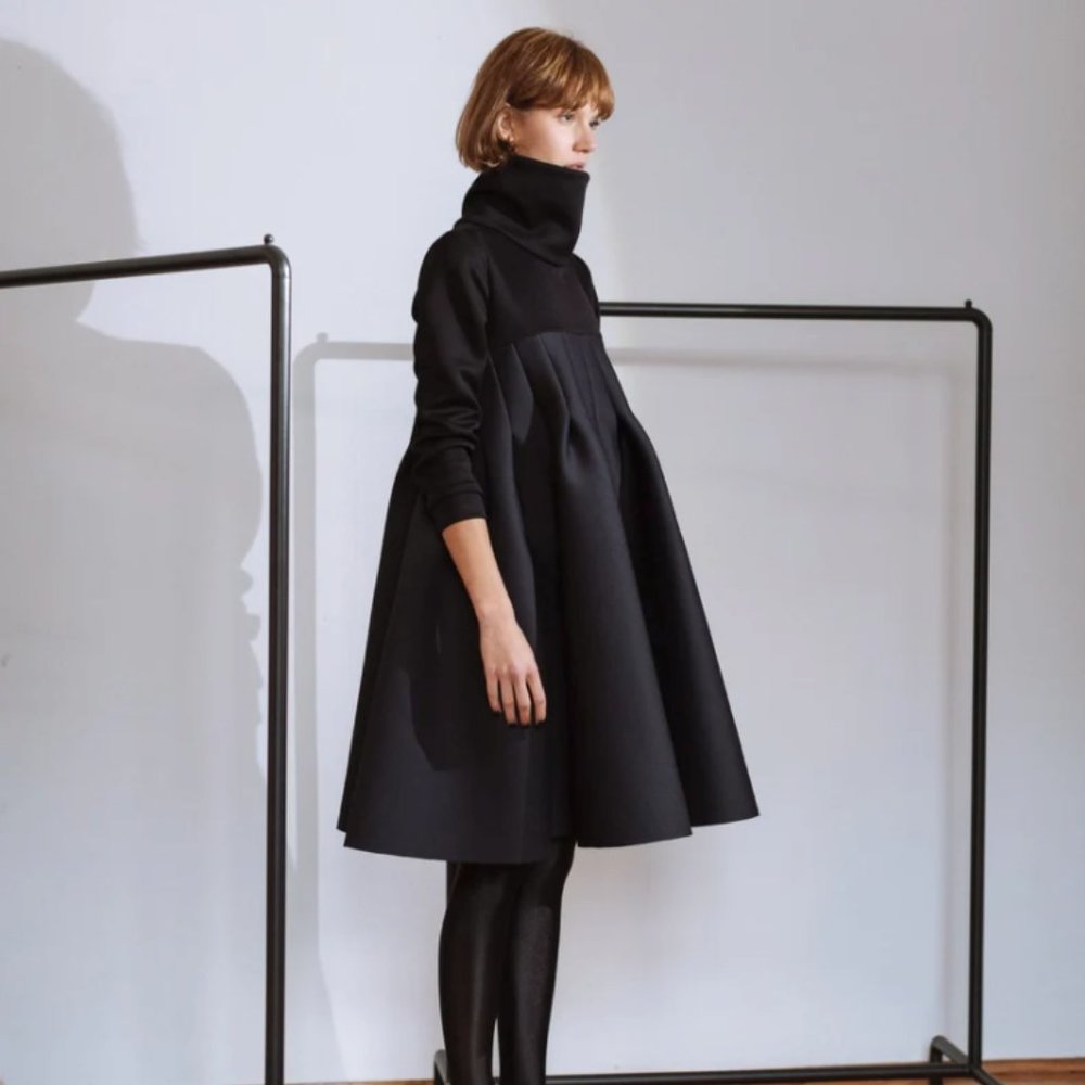 NWT Black women's turtle neck dress